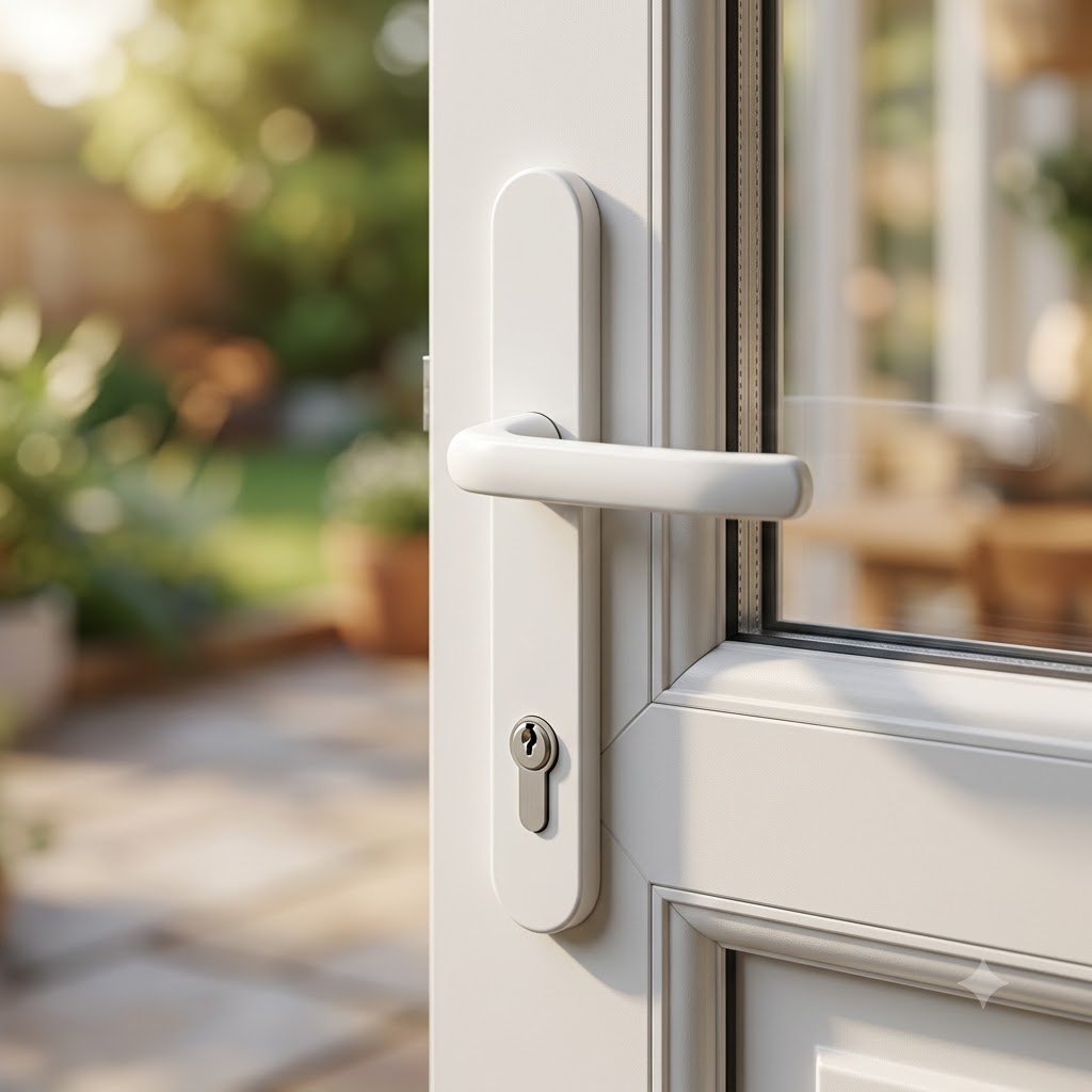 Atlanta Lever Lever UPVC Multipoint Door Handles - 92mm PZ Unsprung 200mm Screw Centres