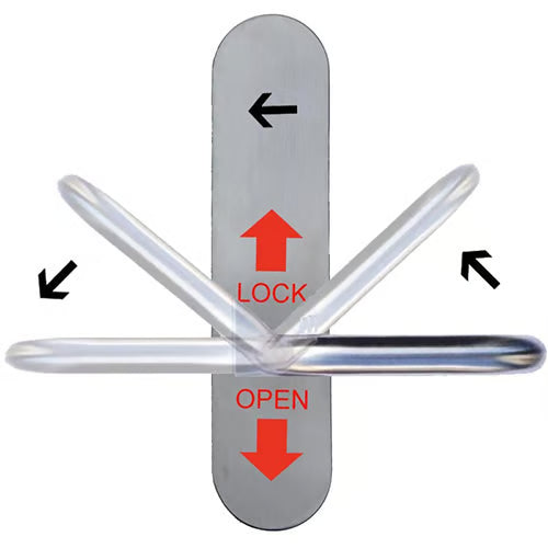 DIN Style Reversible Disabled Bathroom Lockset (Radar Type)