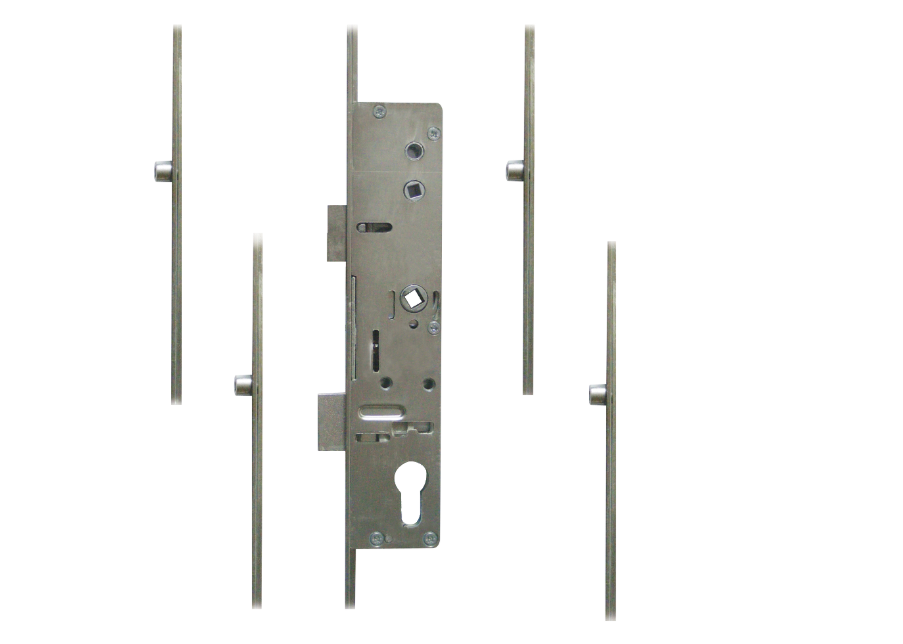 Lever Operated Latch & Deadbolt Twin Spindle - 4 Roller