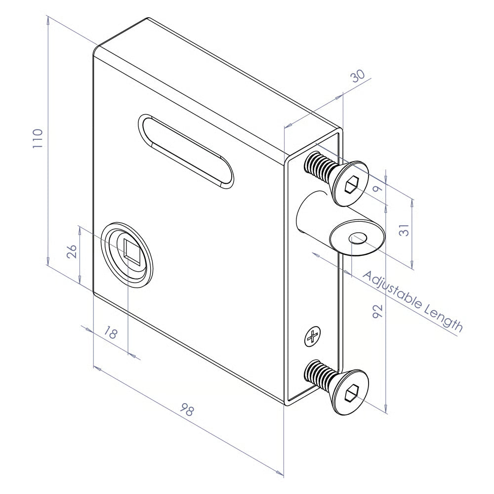 SBL16 SelectPro Bolt-On Gate Latch for Metal Gates (LEAD TIME: 2-3 DAYS)