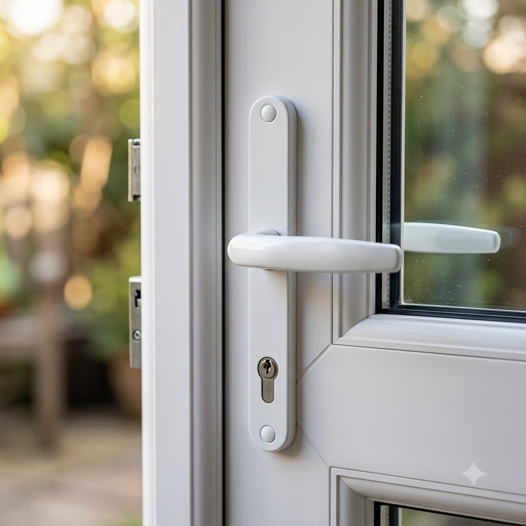 Lever UPVC Multipoint Door Handles - 68mm PZ Sprung 215mm Screw Centres