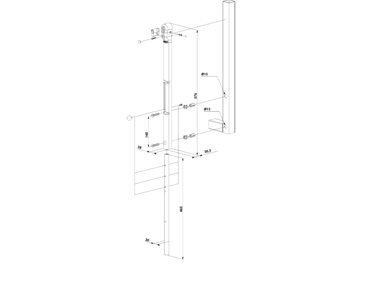 LOCINOX Keydrop Lockable Drop Bolt