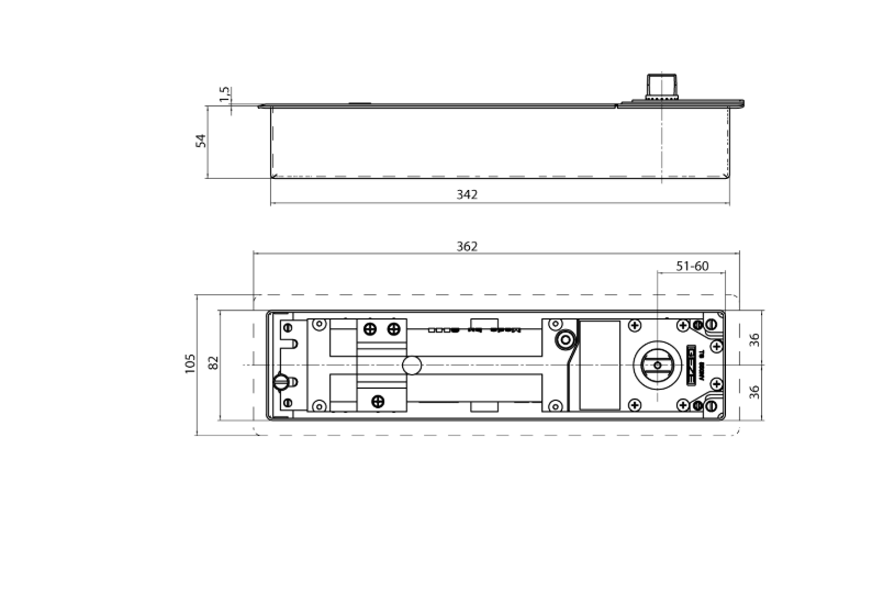 GEZE TS550 NV Size 3-6 Floor Spring