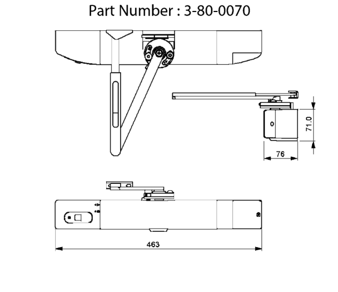 AGRIPPA Geofire Sound Activated Size 4 Digital Fire Door Closer