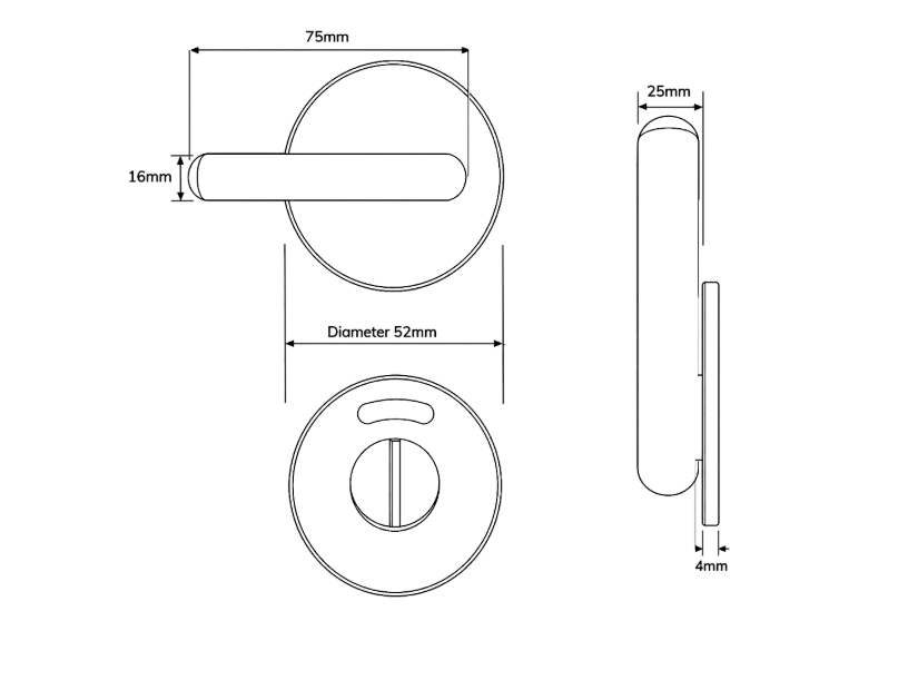 BRITON Extended Bath Turn Indicator with 8mm Spindle