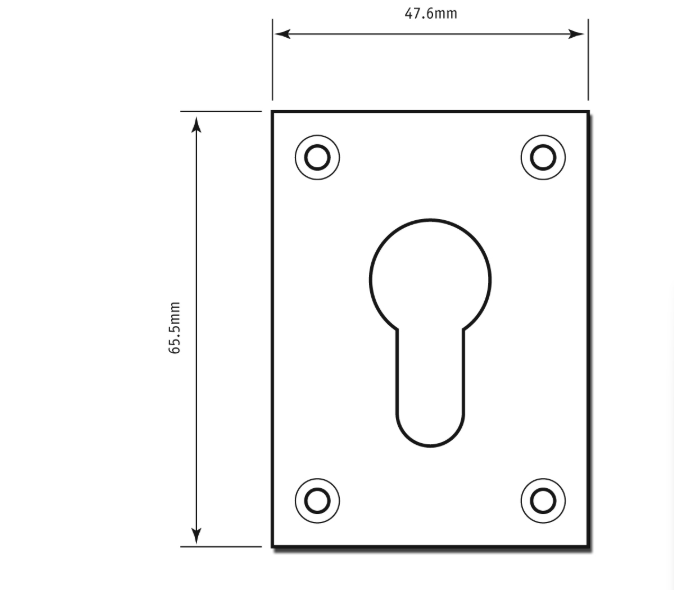 SOUBER TOOLS EE1 Front Fix Euro Escutcheon