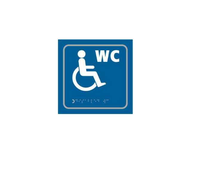 ASEC `Disabled` 150mm x 150mm Taktyle (Braille) Self Adhesive Sign