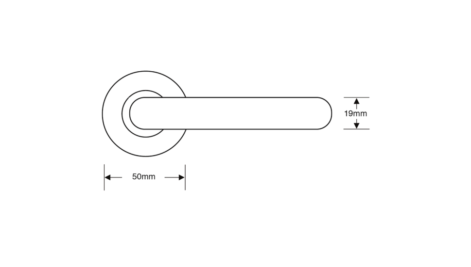 ASEC Round Rose Aluminium Sprung Lever Furniture