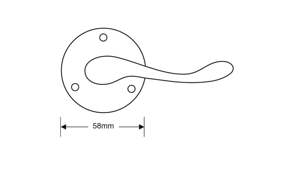 ASEC Victorian Scroll Round Rose Lever Furniture