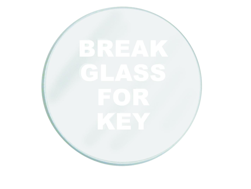 GLENDENNING Spare Glass To Suit Emergency Key Box