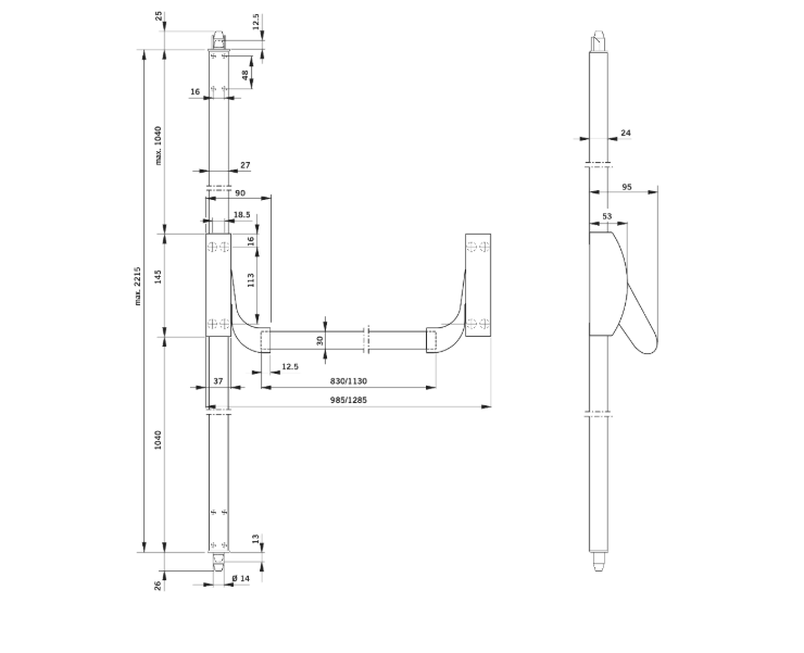 DORMAKABA PHA2220 Standard Fire Rated Panic Bolt
