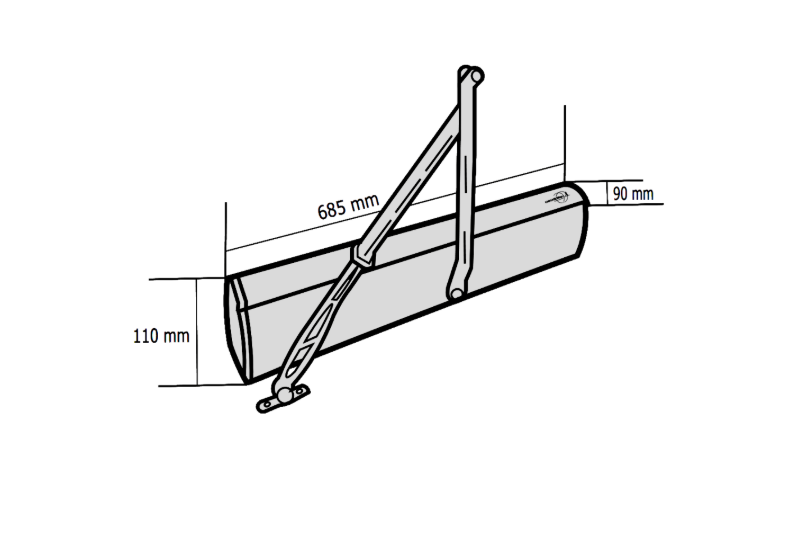 CDVI Digiway SR Spring Return Fire Rated Door Operator With Universal Arm DWSR102U (SPECIAL ORDER)