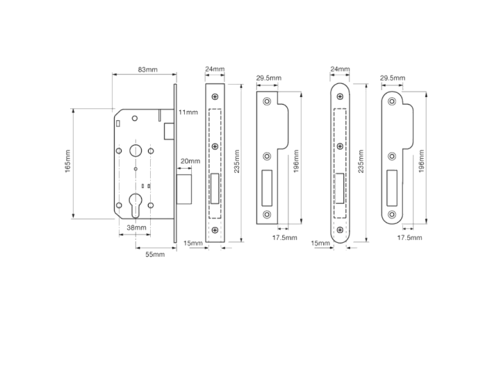 UNION JL2C22 DIN Standard Euro Deadcase