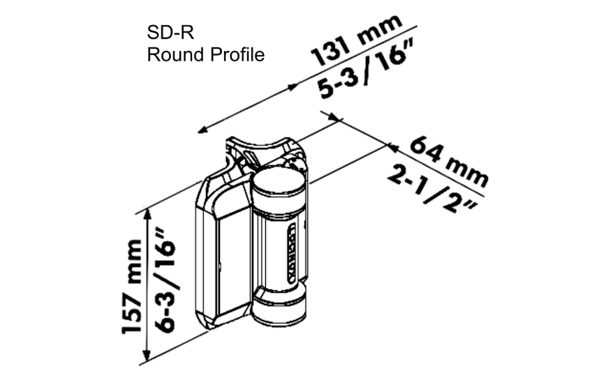 LOCINOX Serval 180 Degree Spring Gate Hinge With Self Drilling Screws