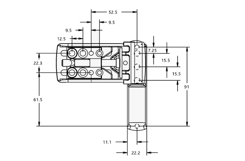 FAB & FIX Anchorage Lift Off Flag Hinge
