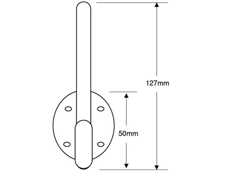 ASEC 127mm Oval Hat & Coat Hook