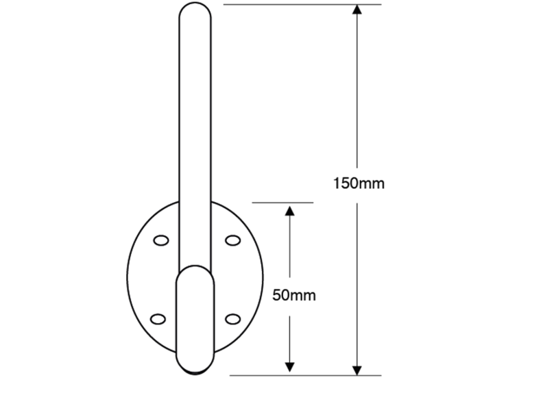 ASEC 150mm Oval Hat & Coat Hook