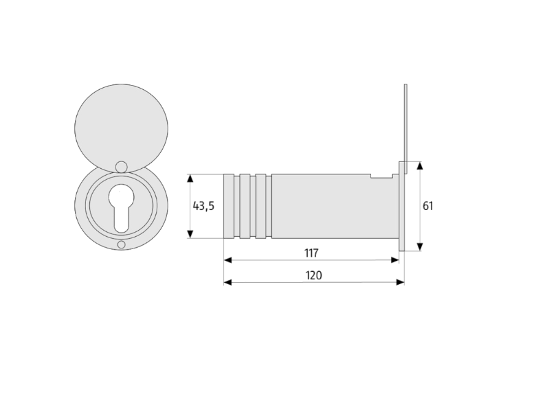 ABUS 728 & 729 Euro Cylinder Tubular Key Garage Safe