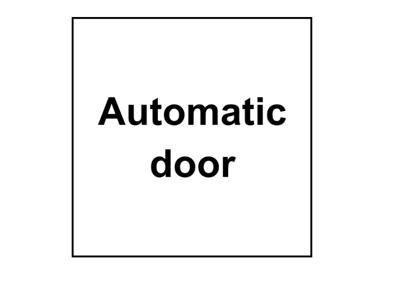 ASEC Automatic Door Sign 150mm x 150mm