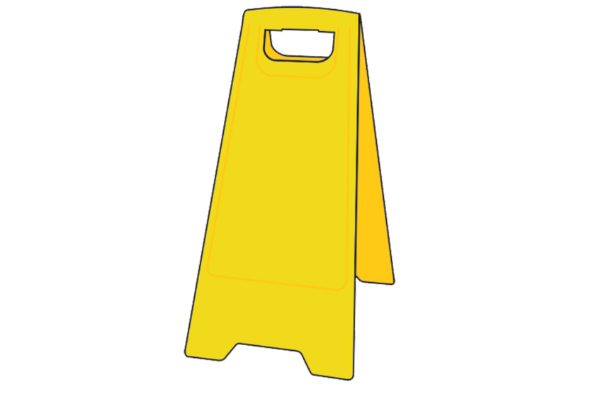ASEC Heavy Duty Yellow `A` Board 60cm
