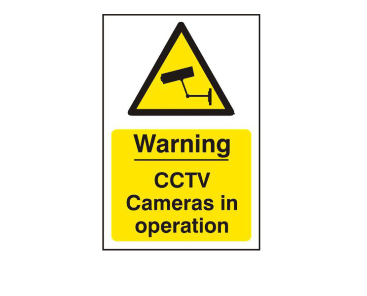 ASEC `Warning CCTV Cameras in Operation` 200mm x 300mm PVC Self Adhesive Sign