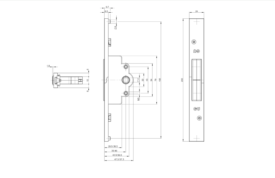 Alu Jet Locking Gear For Tilt & Turn Windows/ Bi-Fold Door