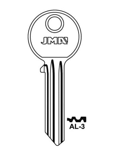 AL-3 Asec 6 Pin Cylinder Key Blank