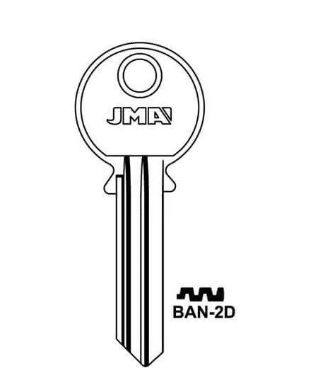 BAN-2D Cylinder Key Blank
