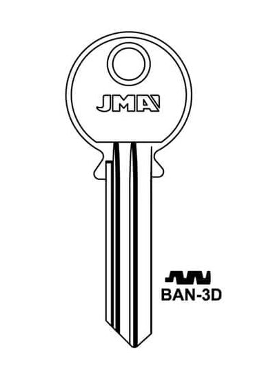 BAN-3D Cylinder Key Blank