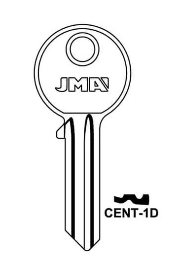 CENT-1D Cylinder Key Blank