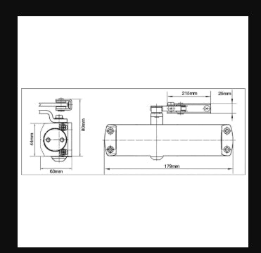 Size 3 Overhead Door Closer