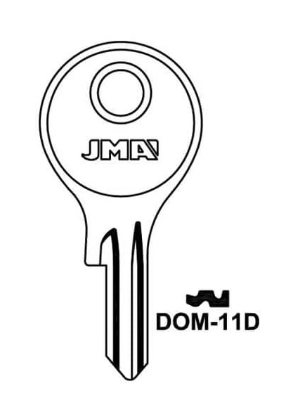 DOM-11D Cylinder Key Blank