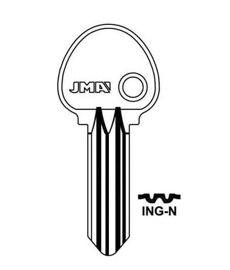 ING-N Cylinder Key Blank