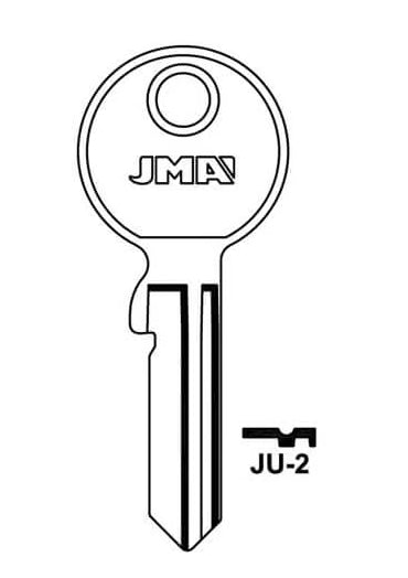 JU-2 Cylinder Key Blank