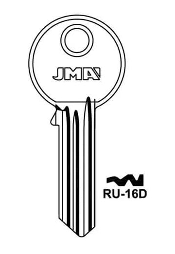 RU-16D Cylinder Key Blank