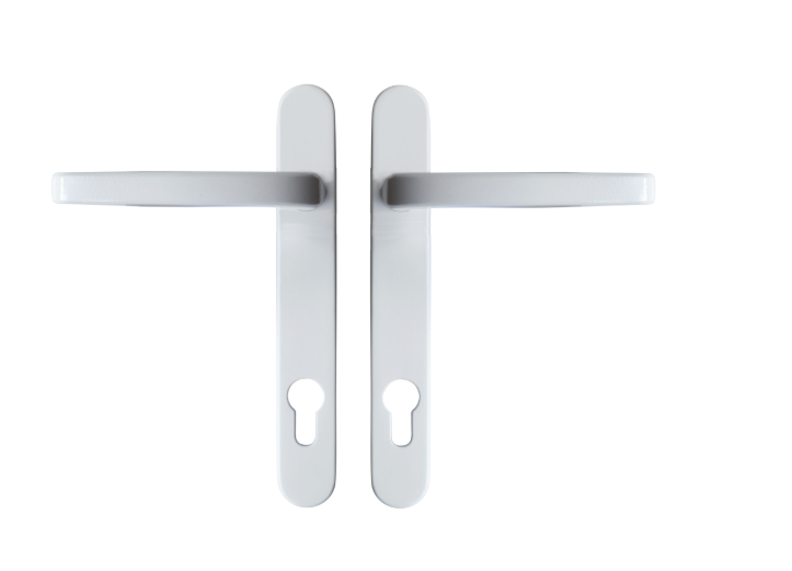 ASEC VITAL Sprung Lever/Lever Multipoint Door Handles 92mm PZ Short Backplate 121mm Fixings