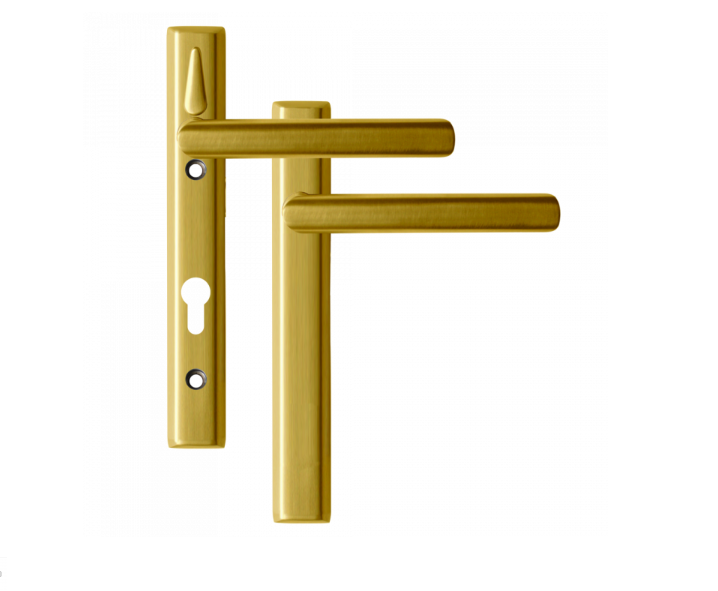 LOXTA Stealth Unsprung Lever/Lever Multipoint Door Handles 92mm PZ 122mm Fixings With Snib