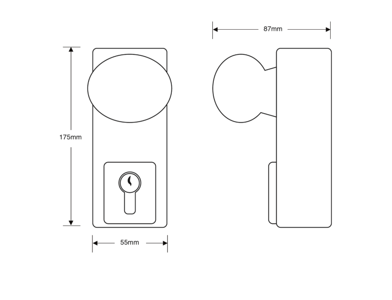 ASEC Knob Operated Outside Access Device