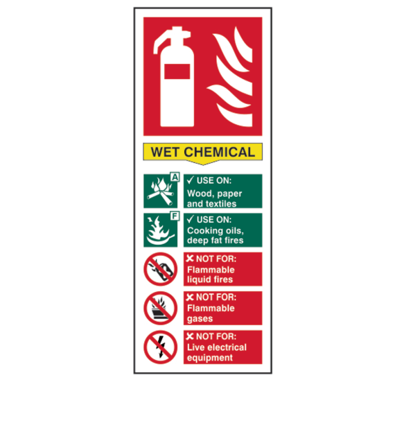 ASEC Fire Extinguisher Signs 82mm x 202mm