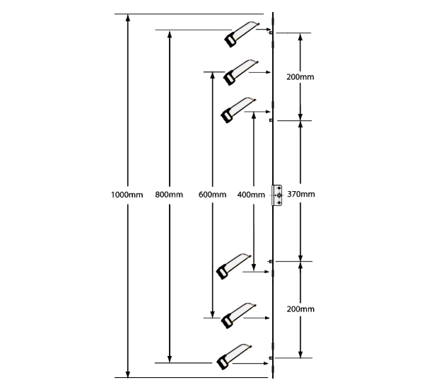 Adaptable Window Espag Rod - 16mm Faceplate