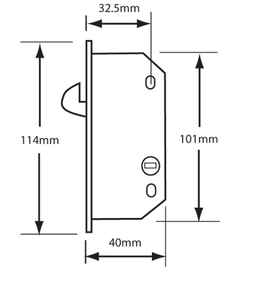 5015 Deadlock To Suit Patio Doors