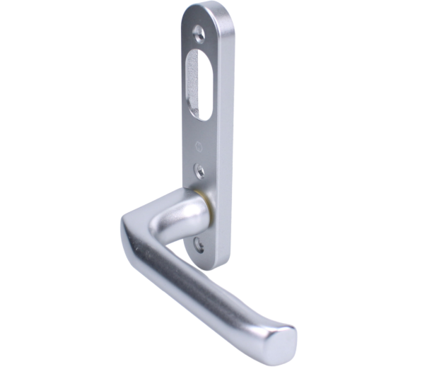 NTech Villa Balcony Door Handle 3 Fix External With Cutout To Suit Scandinavian Oval