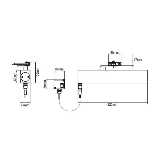 TS73 EMF Size 4-6 Overhead Electromagnetic Door Closer