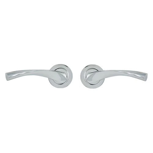 Juliete Lever Handle on Round Rose Door Furniture