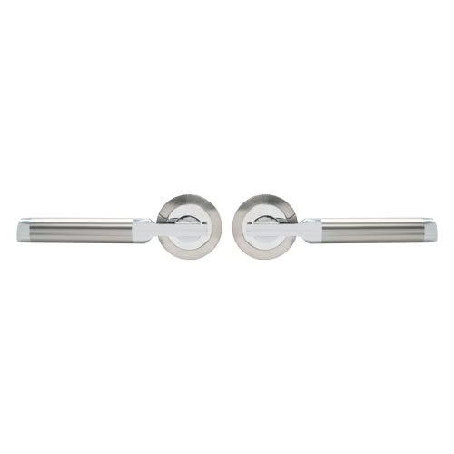 Echo Lever Handles on Round Rose Door Furniture