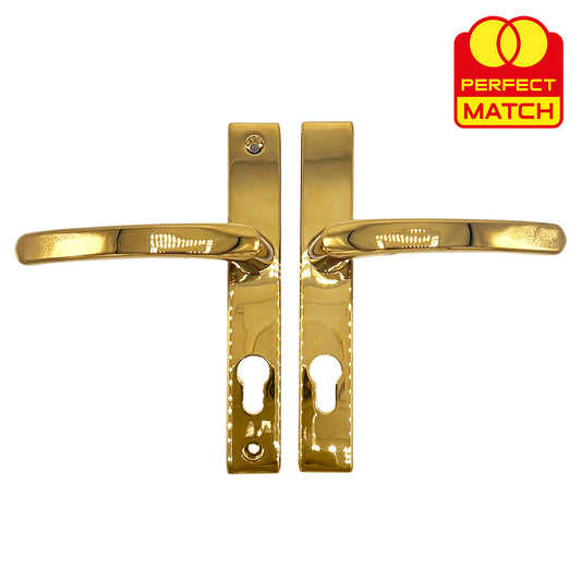 Lever UPVC Multipoint Door Handles - 70mm PZ - Sprung - 180mm Screw Centres - 7mm Follower