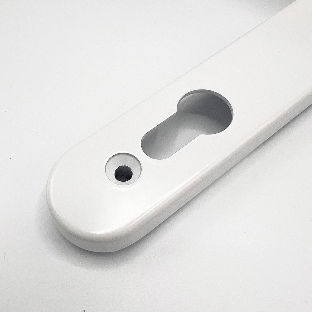 Offset Lever Moveable Pad Multipoint Door Handles - 95/65mm PZ - Sprung - 200mm Screw Centres
