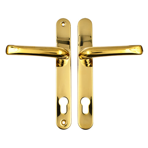 Grade 304 Stainless Steel Lever Lever UPVC Multipoint Door Handles - 92mm PZ Sprung 210mm Screw Centres