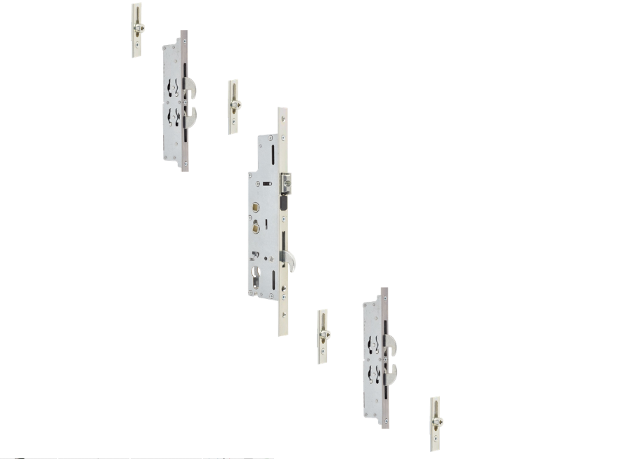 1014 Lever Operated Latch & Hookbolt - 4 Hook 4 Roller