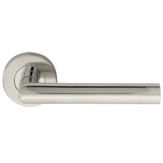Treviri Mitred Round Bar Lever on Sprung Rose